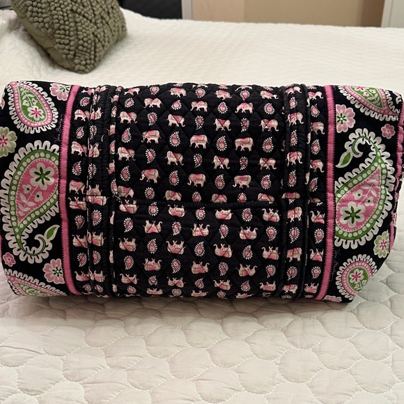 Vera Bradley Black and Pink Elephant Travel Bag - Picture 4 of 7